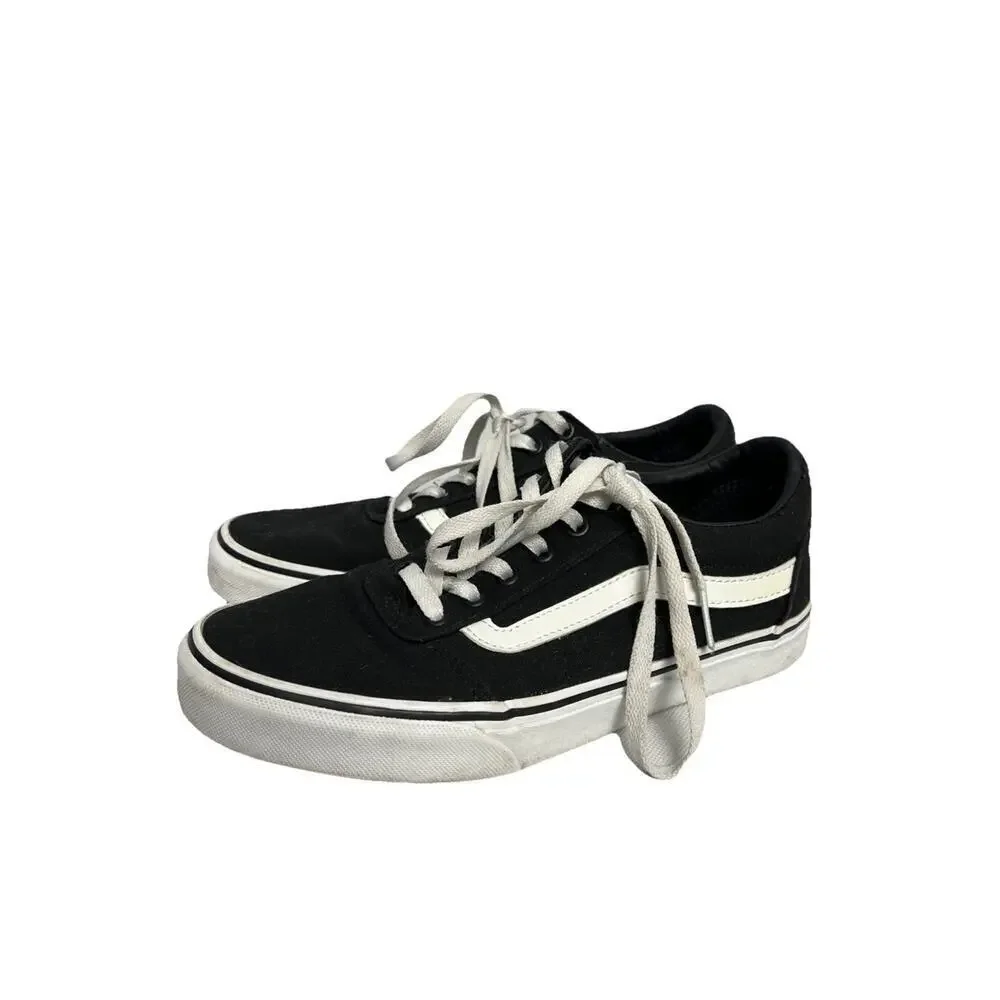 Vans Old Skool Canvas Black White Classic Women’s Casual Lifestyle Shoes Size 8